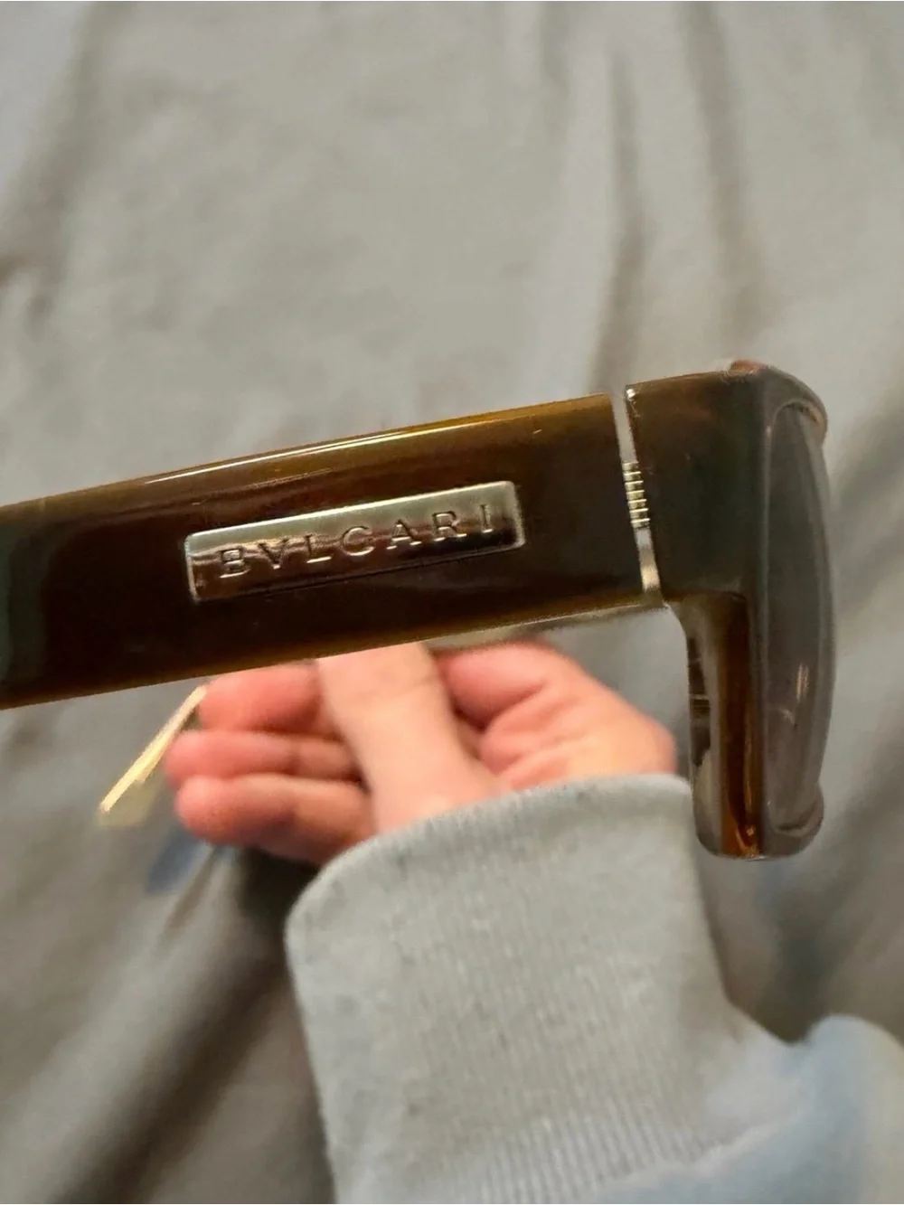 Bulgari Men's Rectangular Sunglasses in Brown Gradient